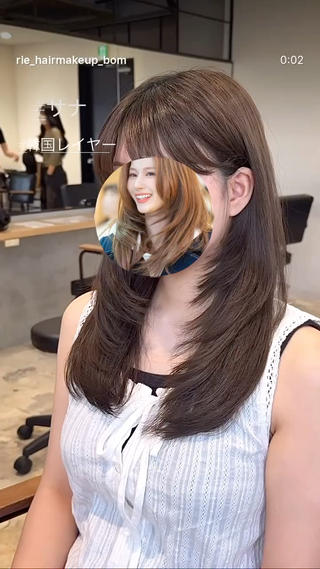 ミディアム カラー パーマ ヘアアレンジ パク・ボミン小野リエ 韓国ハーフ🦊のその他イメージ