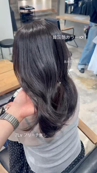 ミディアム カラー パーマ ヘアアレンジ パク・ボミン小野リエ 韓国ハーフ🦊のその他イメージ