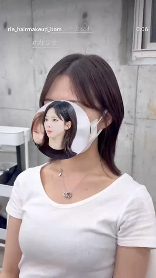 ミディアム カラー パーマ ヘアアレンジ パク・ボミン小野リエ 韓国ハーフ🦊のその他イメージ