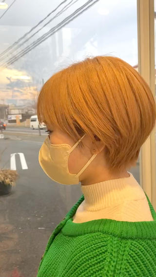 ハイトーンの丸みショート 