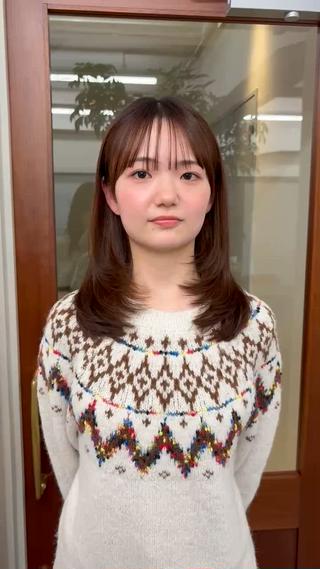 ミディアム レイヤー/顔周り/ 透明感/ののか💞のヘアスタイル