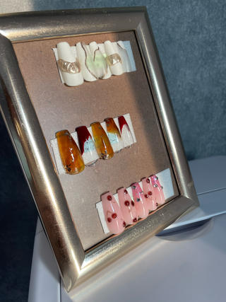 10月定額制Design Bコース(4500yen)
お色替え、配置変えもOKです𓂃𓈒𓏸 