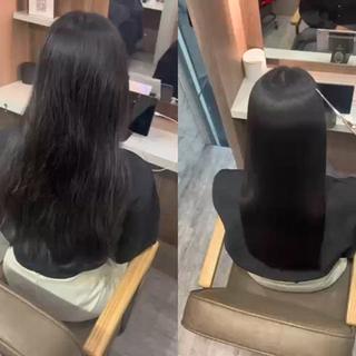 手で乾かしただけの仕上がり◯ 