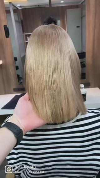 ミディアム カラー ユアーズヘアーセカンド所属・広島No.1美髪矯正 髪質改善/河村総一郎のヘアスタイル