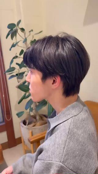 メンズ 🪼透明感カラー🩵 🍒暖色艶カラー🍓のヘアスタイル