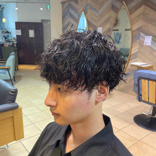 ショート パーマ メンズ すげさやか ✨メンズカットパーマのヘアスタイル