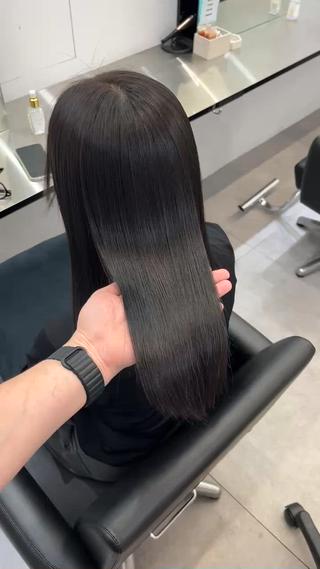ロング 髪質改善/縮毛矯正 梅田茶屋町/西尾祐作のヘアスタイル
