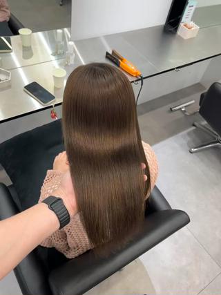 セミロング 髪質改善/縮毛矯正 梅田茶屋町/西尾祐作のヘアスタイル