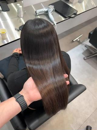 ロング 髪質改善/縮毛矯正 梅田茶屋町/西尾祐作のヘアスタイル