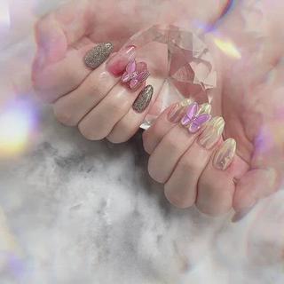 セミロング カラー ネイル 💎ビューティサロン 湘南　RIRAN💎のネイルデザイン