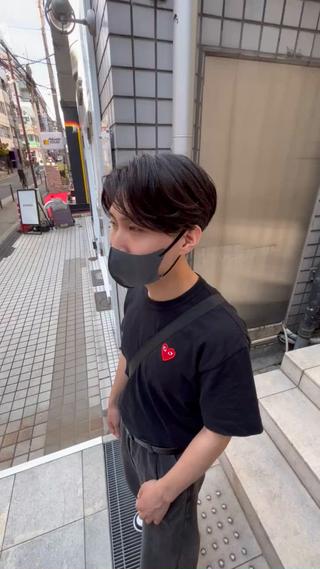 ショート カラー パーマ メンズ 森下 佑大のヘアスタイル