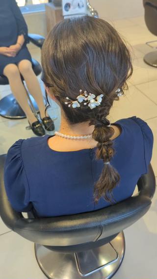 編みおろしヘア 