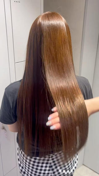 ブリーチなしbrown color ＋ULTOWAトリートメント 