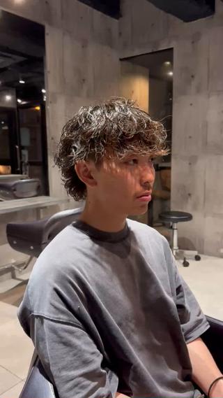 大人マッシュウルフ、シャドウパーマ 