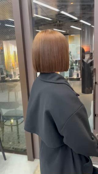 ダブルカラー × ボブ
ブリーチなしです