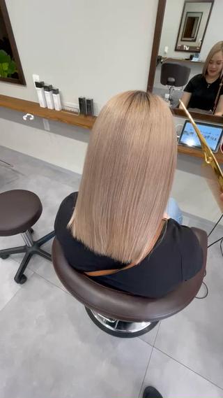 ミディアム 縮毛矯正、髪質改善／ 松田 龍之介のヘアスタイル