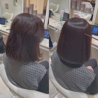 ミディアム 縮毛矯正、髪質改善／ 松田 龍之介のヘアスタイル