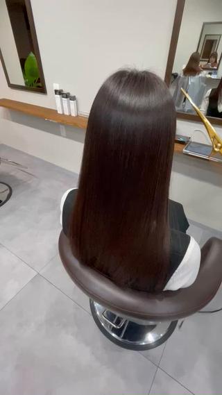 ロング 縮毛矯正、髪質改善／ 松田 龍之介のヘアスタイル