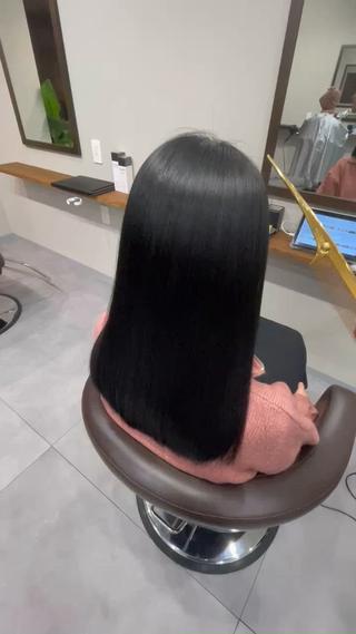 ロング 縮毛矯正、髪質改善／ 松田 龍之介のヘアスタイル