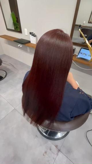 ロング 縮毛矯正、髪質改善／ 松田 龍之介のヘアスタイル