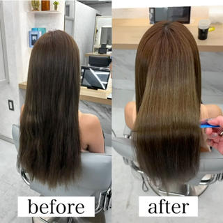 セミロング カラー 新宿No.1艶髪矯正 美艶カラー/FUKAのヘアスタイル