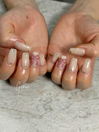 #リボンネイル#ワンホンネイル#八幡宿#市原#五井#八幡#浜野#フィルイン#美フォルム
 