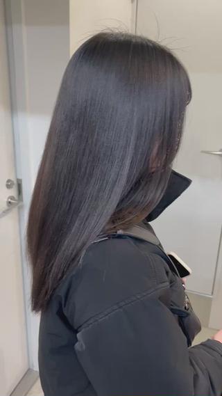 ロング 韓国風レイヤーカット グレージュ/大希のヘアスタイル