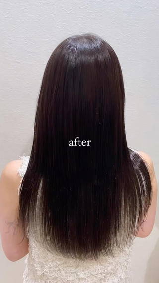 𝐲𝐮𝐮𝐦𝐢 エクステ/ 艶カラーのヘアスタイル