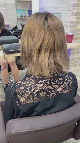 セミロング カラー ヘアアレンジ LAVENDIA Azabu所属・LAVENDIA 初音のヘアスタイル