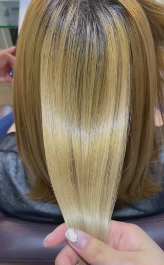 ミディアム カラー grace by happiness所属・艶髪/巻ける縮毛矯正 /髪質改善naoのヘアスタイル