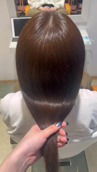 セミロング カラー ベージュカラー⌇﻿ くびれヘア.𐙚心音のヘアスタイル