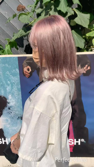 ショート カラー ヘアアレンジ ハイトーン/美髪矯正 🍃大江拓実のヘアスタイル