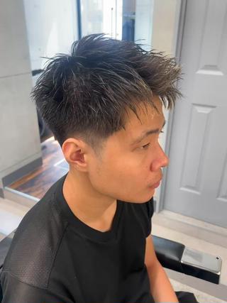 アップバングショート ローフェード 