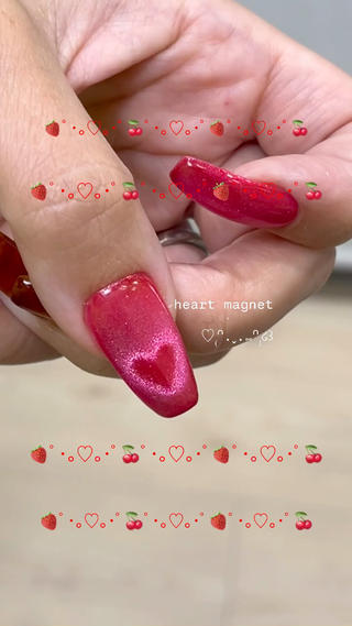 #韓国ネイル #ピンクネイル #マグネットネイル #ハートマグネットネイル #ピンクマグネットネイル #キラキラネイル #藤沢ネイルサロン #藤沢 #藤沢ネイル #ハートネイル #パラジェル #お洒落ネイル 