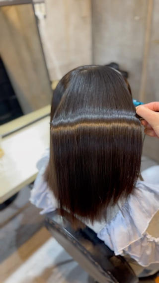 ダメージレスなストレートで反射するほどさら艶になります！
 