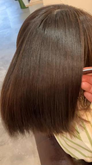 ミディアム カラー ヘアアレンジ キッズ 横浜関内髪質改善 re:Magoのヘアスタイル