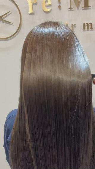 ロング カラー ヘアアレンジ キッズ 横浜関内髪質改善 re:Magoのヘアスタイル
