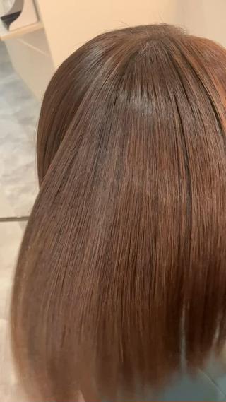ミディアム カラー ヘアアレンジ キッズ 横浜関内髪質改善 re:Magoのヘアスタイル