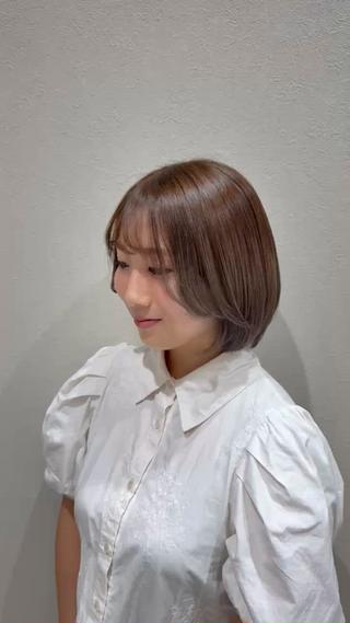 ショート カラー 韓国レイヤー｜ 透明感カラー｜ココナのヘアスタイル