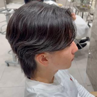 ショート パーマ メンズ 韓国レイヤー｜ 透明感カラー｜ココナのヘアスタイル