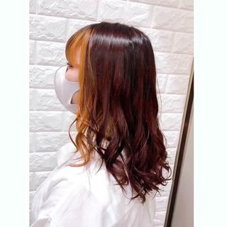 #フェイスハイライトカラー#オレンジカラー
#ブリーチカラー 