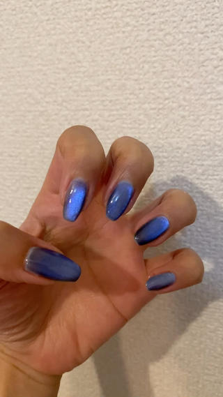 #マグネットネイル #ブルーマグネット 