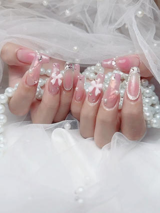 #池袋ネイルサロンロータス#チックネイル#マグネットフレンチネイル#シンプルネイル#韓国ネイル#ワンホンネイル#リボンネイル#ハートネイル#持ち込みデザインにネイル#パーツつけ放題ネイル 