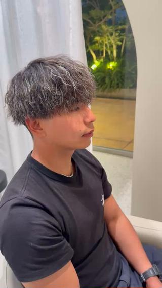 ショート カラー パーマ メンズ EMANON所属・メンズパーマ特化💎 yuuriのヘアスタイル