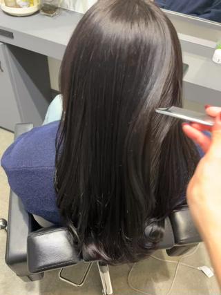 ロング カラー パーマ 堀越 エリのヘアスタイル