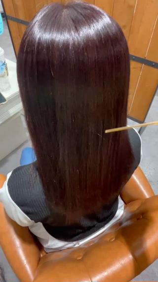 ロング カラー パーマ 堀越 エリのヘアスタイル