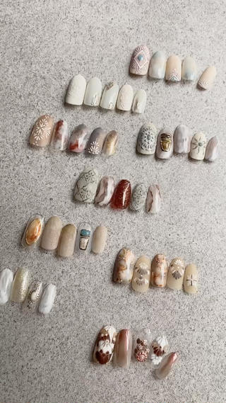 夏の大人ethnic nails. 