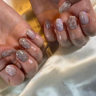 夏のフラッシュネイル 