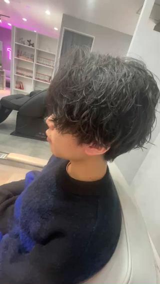 ミディアム パーマ メンズ 川崎メンズパーマ特化 根本涼太のヘアスタイル