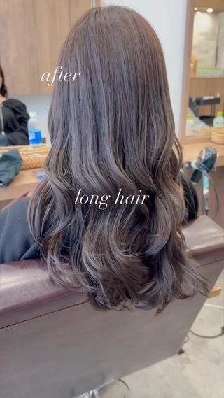 ロング ボブ/レイヤー/ 縮毛矯正/オオバコのヘアスタイル
